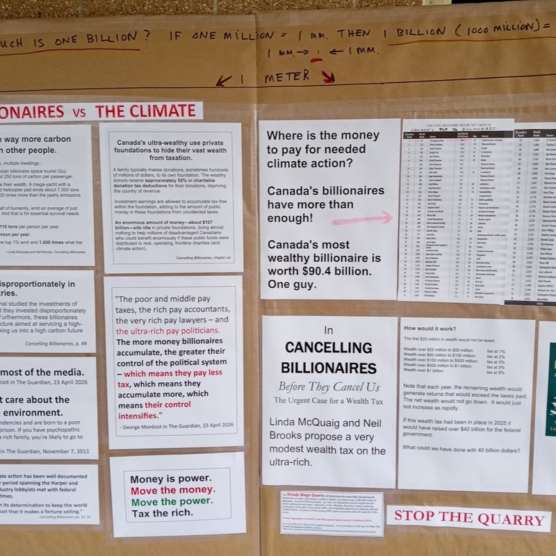 Billionaires Vs the Climate display at EarthFest 2026